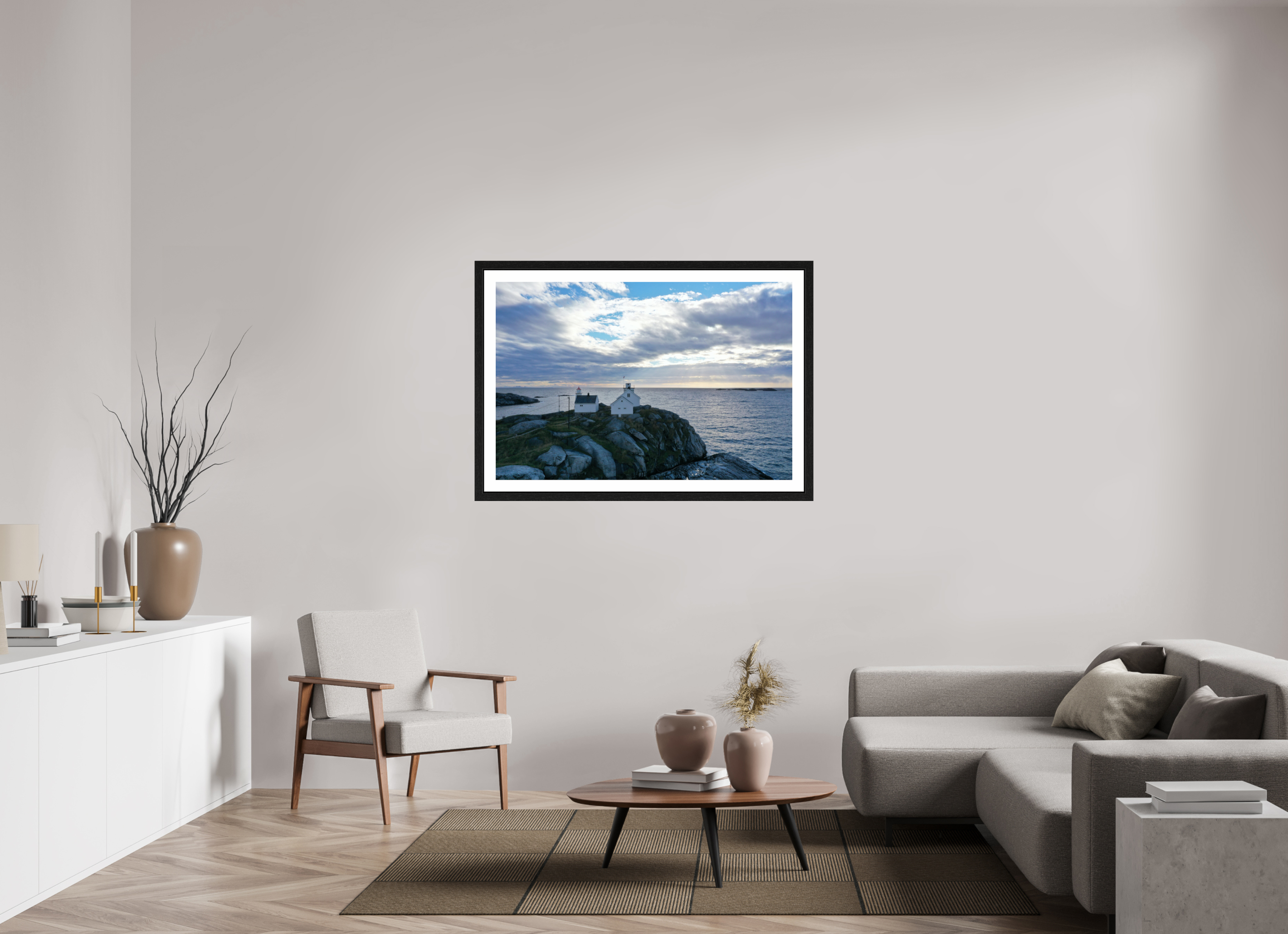 120 x 80 cm, Holzrahmen View from the Rock