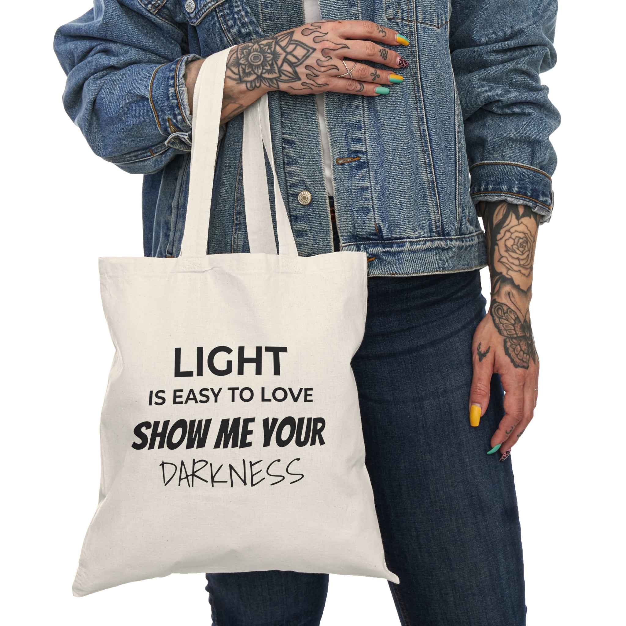 Tote Bag, Eco-Friendly Reusable Bag, Gift for Her, Minimalist Grocery Tote, Inspirational Design