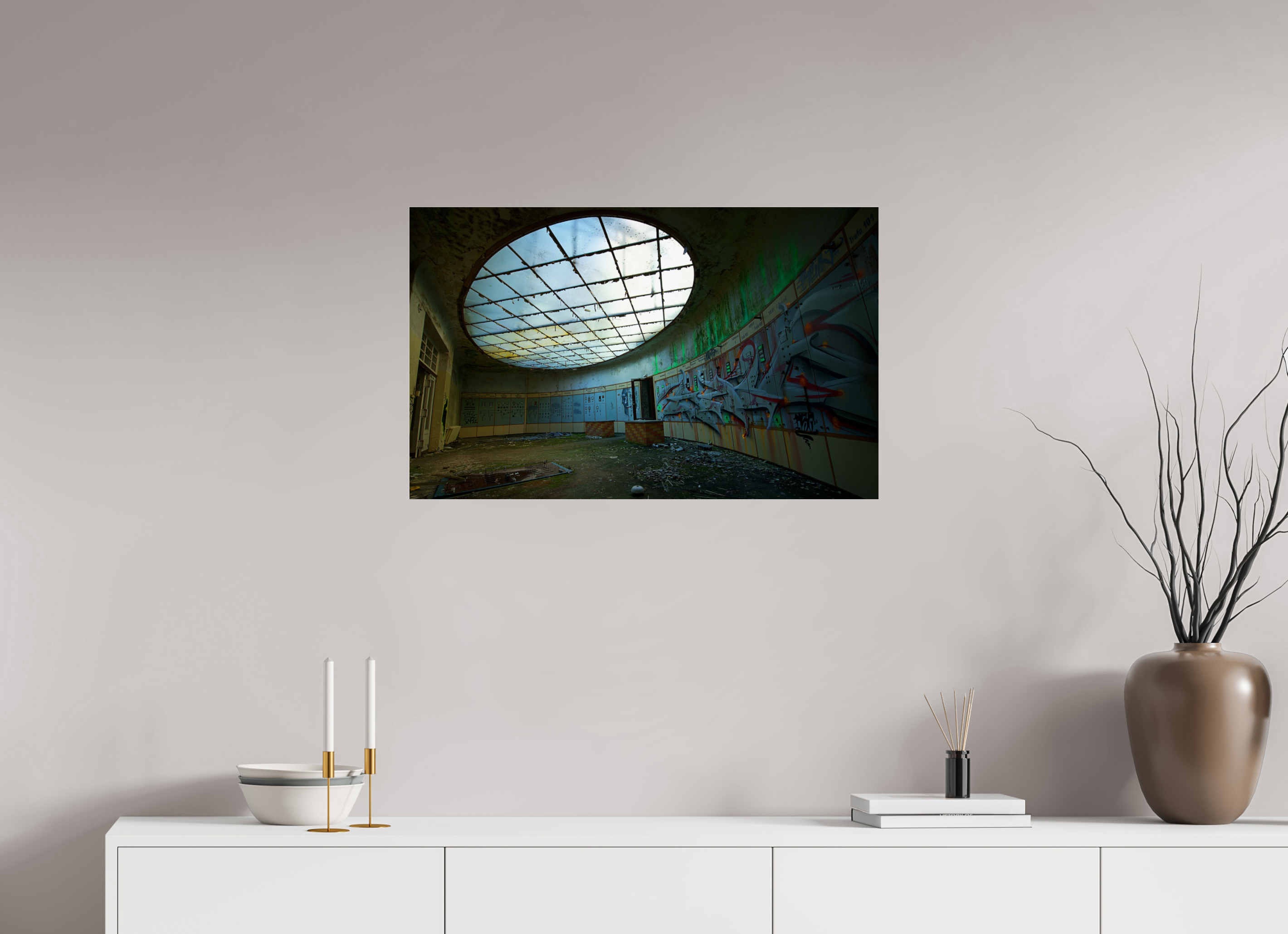 80,3 x 50 cm, Photo Print Under Acrylic Glass Skylight View