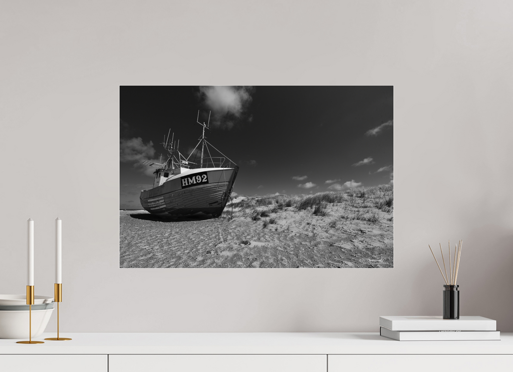 60 x 40 cm, Photo Print Under Acrylic Glass Beach parking lot