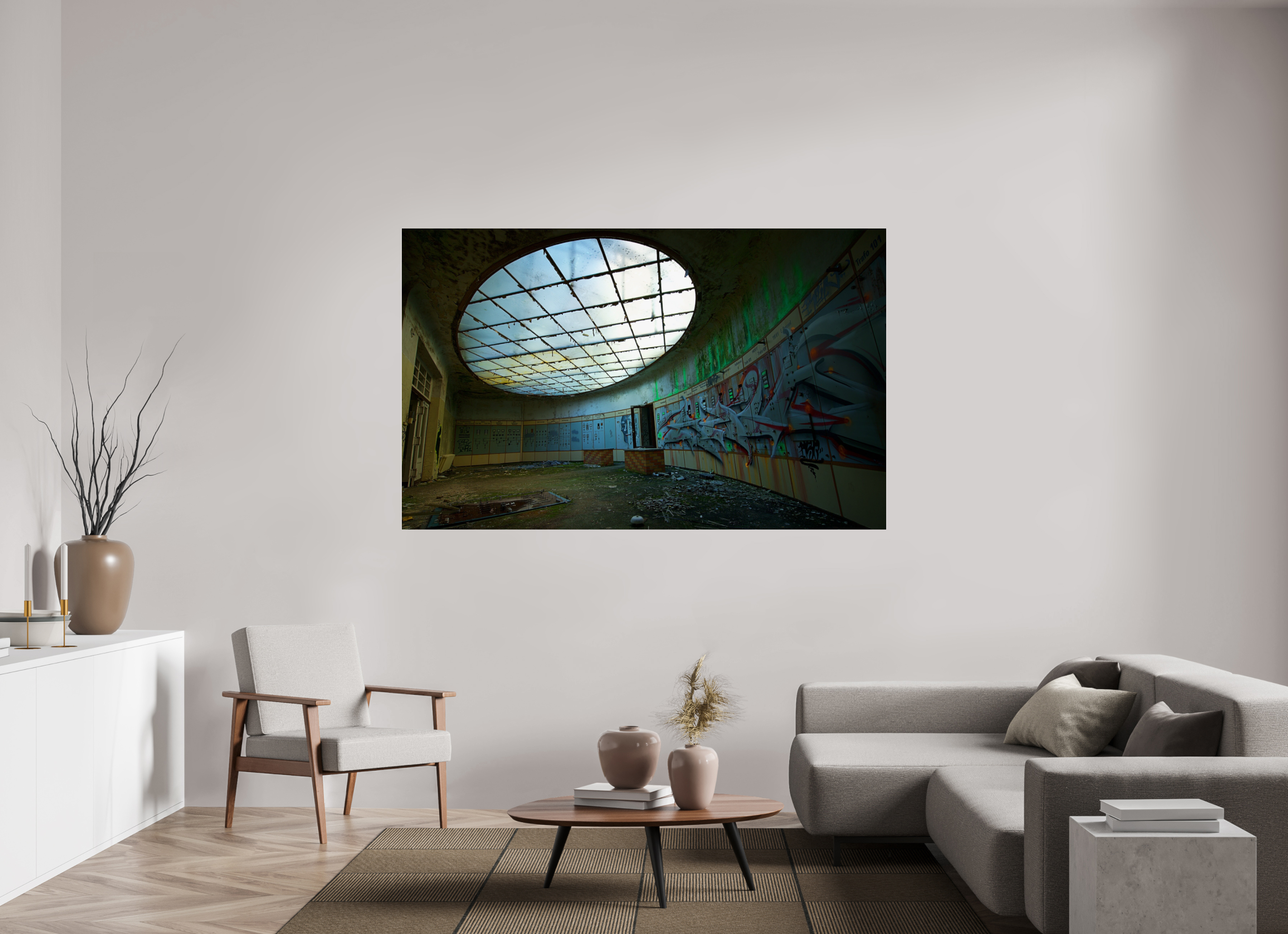 192,7 x 120 cm, Photo Print Under Acrylic Glass Skylight View