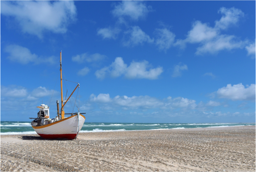 Main image Fishing boat on the beach