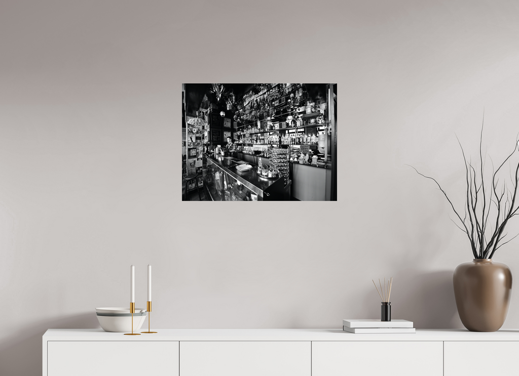 65,9 x 50 cm, Photo Print Under Acrylic Glass At the Bar