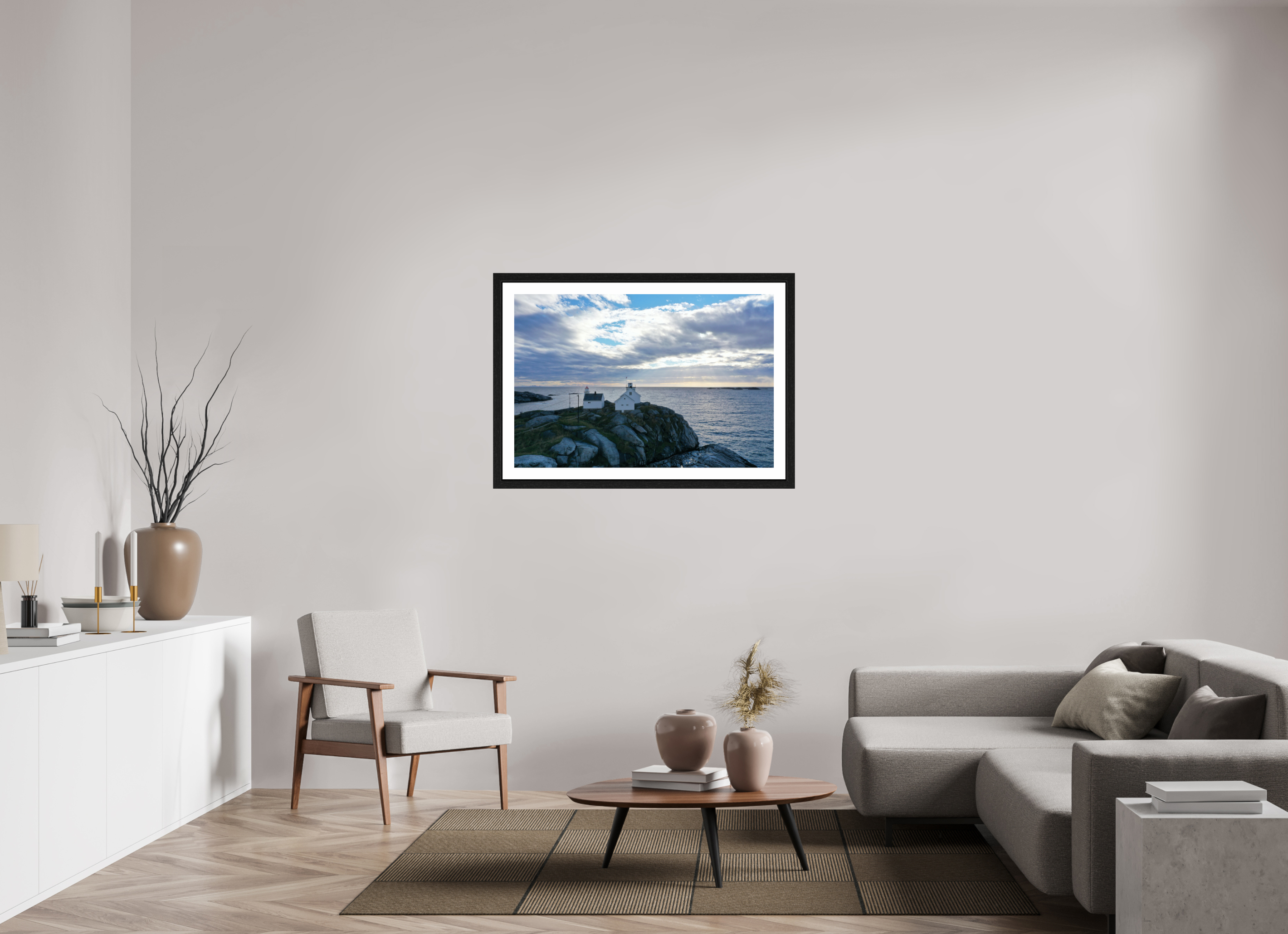 105 x 70 cm, Holzrahmen View from the Rock