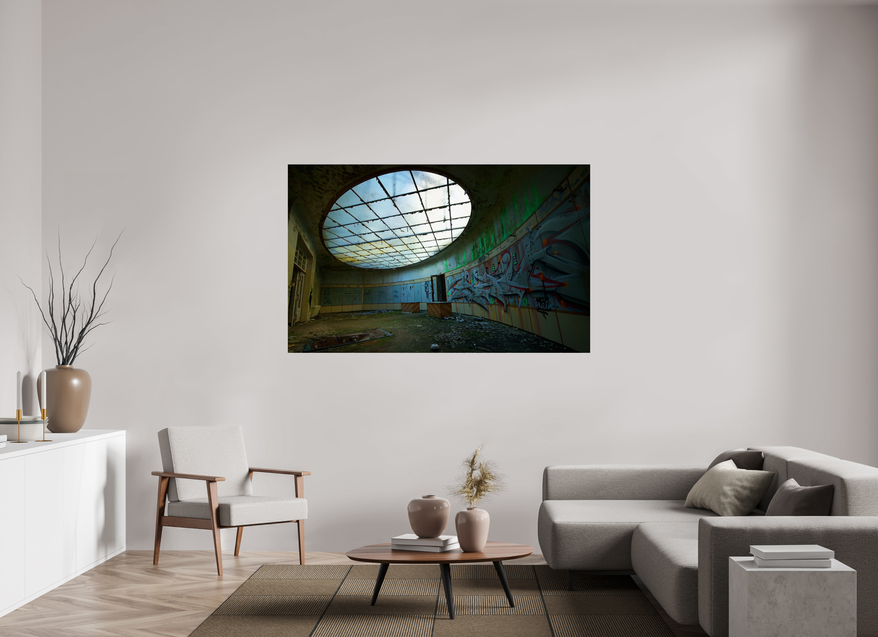 176,6 x 110 cm, Photo Print Under Acrylic Glass Skylight View
