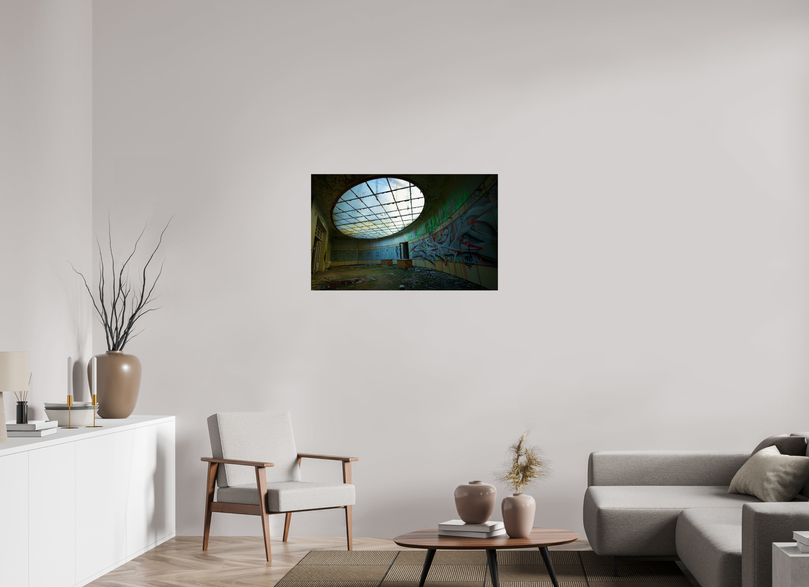 96,3 x 60 cm, Photo Print Under Acrylic Glass Skylight View