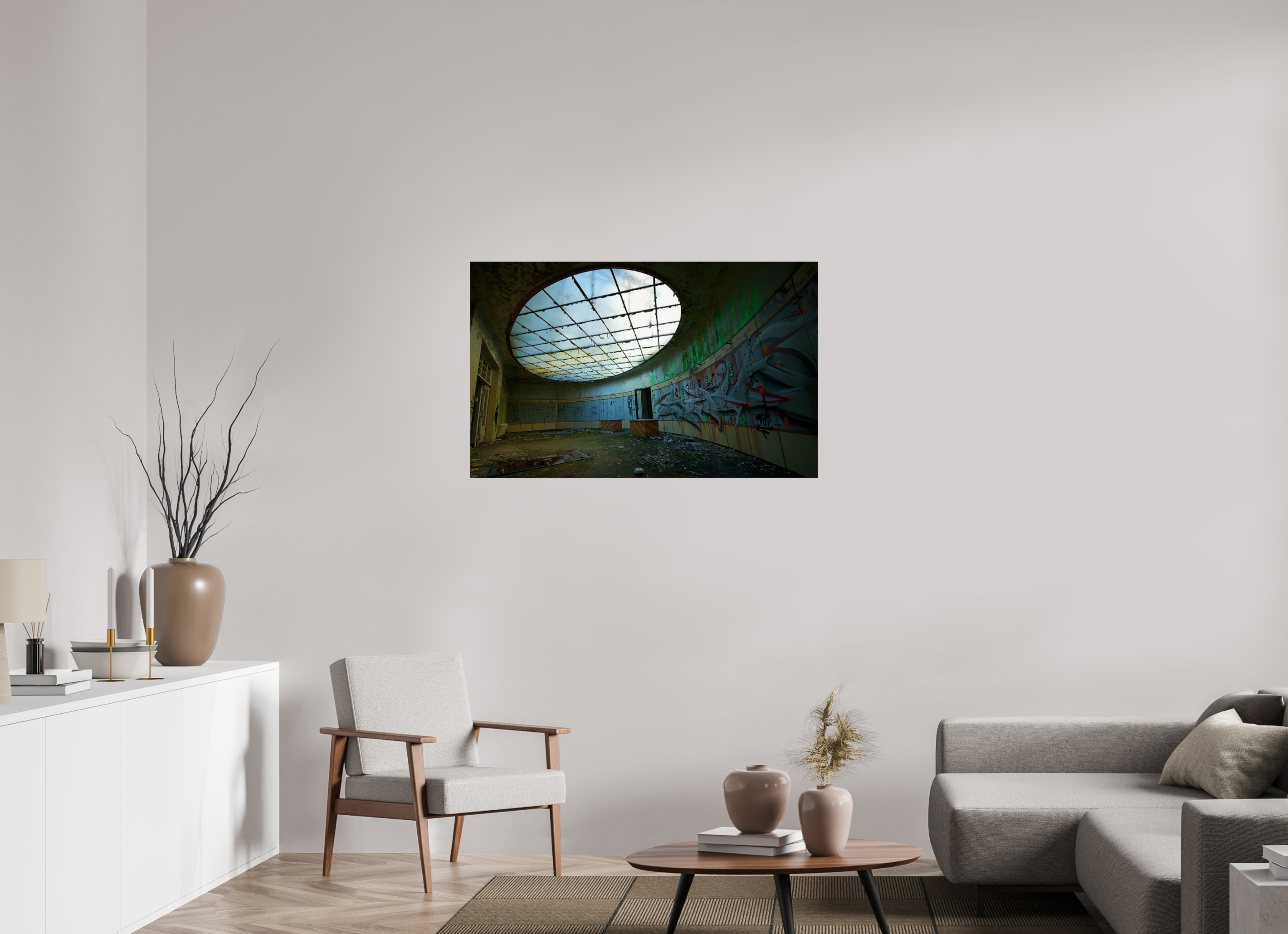 112,4 x 70 cm, Photo Print Under Acrylic Glass Skylight View